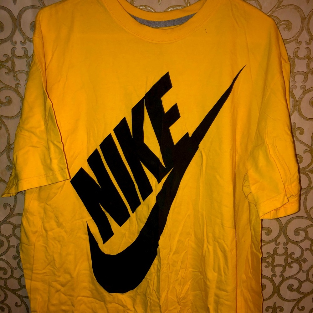 Yellow Nike Bold Print T-Shirt